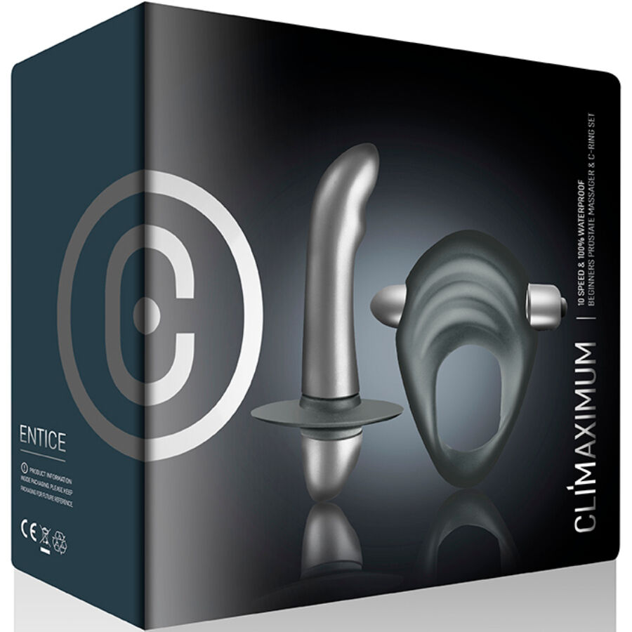 CLIMAXIMUM - ENTICE KIT COCK RING + PROSTATE VIBRATOR BEGINNERS - My naughty haven #