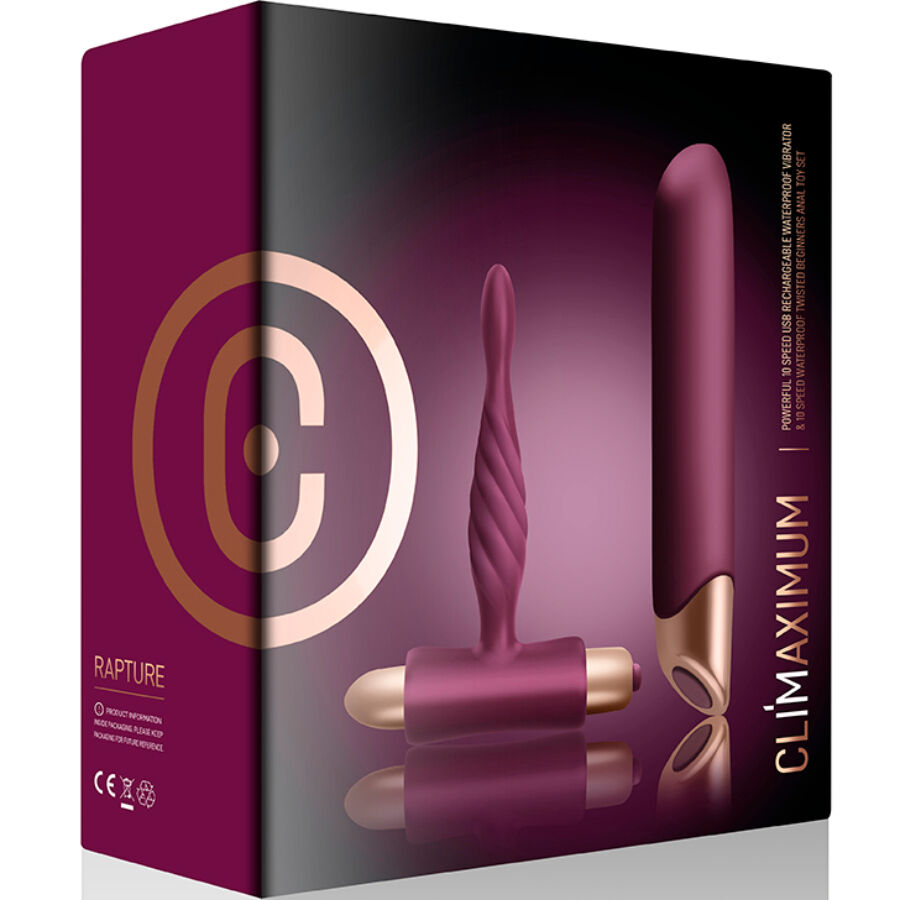 CLIMAXIMUM - RAPTURE KIT VIBRATOR CLASSIC + BEGINNER ANAL PLUG - My naughty haven #