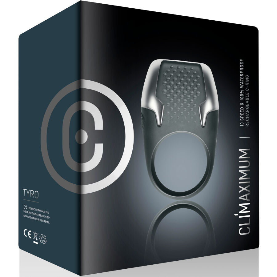 CLIMAXIMUM - TYRO VIBRATING COCK RING WITH LED LIGHTS - My naughty haven #