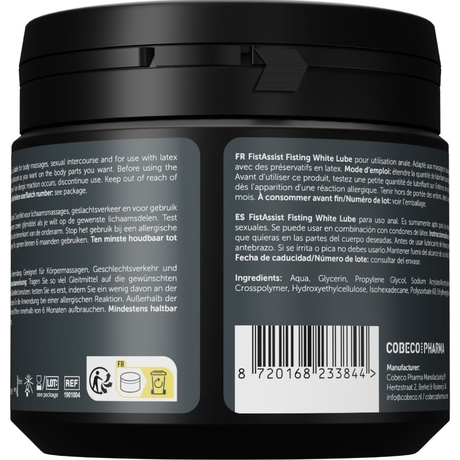 COBECO - FIST ASSIST WHITE LUBE EXTRA-THICK 500 ML - My naughty haven #