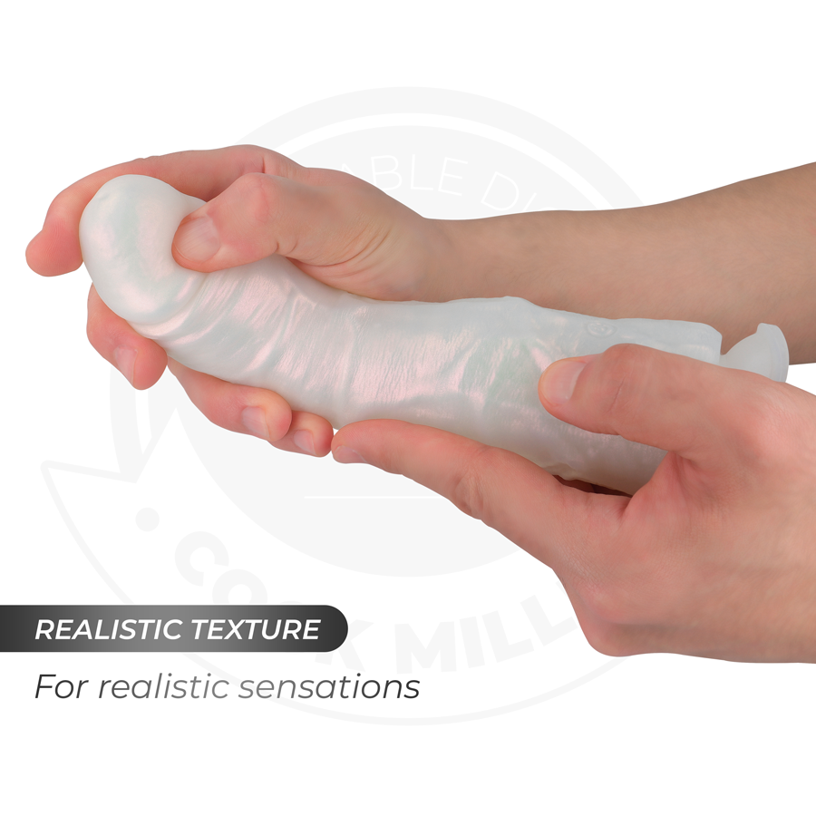COCK MILLER - DILDO WITH SUCTION CUP, LIGHTS AND VIBRATION WITH REMOTE CONTROL WHITE 19.5 CM - My naughty haven #