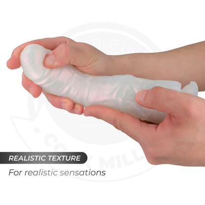 COCK MILLER - DILDO WITH SUCTION CUP, LIGHTS AND VIBRATION WITH REMOTE CONTROL WHITE 19.5 CM - My naughty haven #