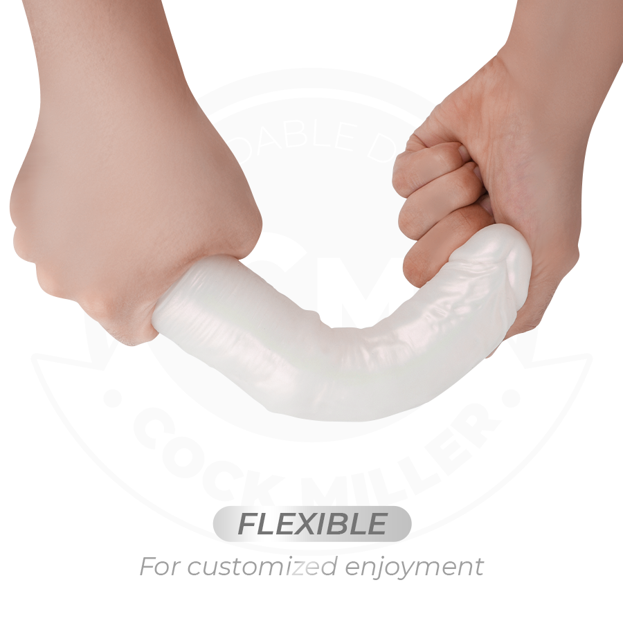 COCK MILLER - DILDO WITH SUCTION CUP, LIGHTS AND VIBRATION WITH REMOTE CONTROL WHITE 19.5 CM - My naughty haven #