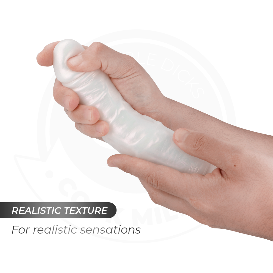 COCK MILLER - DILDO WITH SUCTION CUP, LIGHTS AND VIBRATION WITH REMOTE CONTROL WHITE 20.5 CM - My naughty haven #