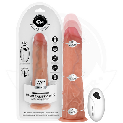 COCK MILLER - HYPER-REALISTIC DILDO WITH SUCTION CUP AND THRUSTING WITH REMOTE CONTROL 19.5 CM - My naughty haven #