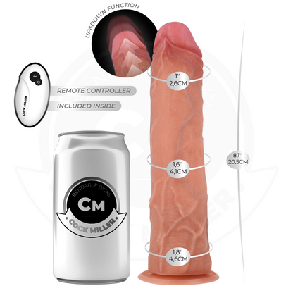 COCK MILLER - HYPER-REALISTIC DILDO WITH SUCTION CUP AND THRUSTING WITH REMOTE CONTROL 20.5 CM - My naughty haven #