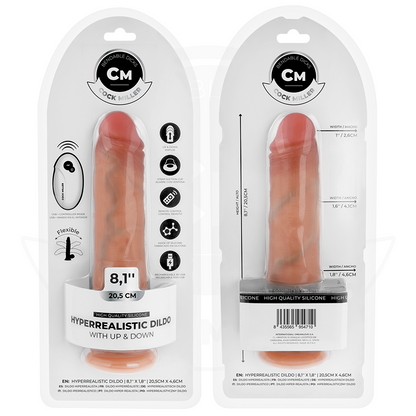 COCK MILLER - HYPER-REALISTIC DILDO WITH SUCTION CUP AND THRUSTING WITH REMOTE CONTROL 20.5 CM - My naughty haven #