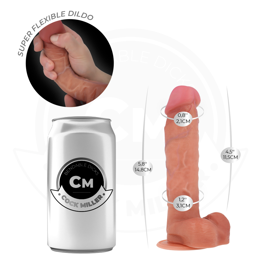 COCK MILLER - HYPERREALISTIC ARTICULABLE DILDO 14.8 CM - My naughty haven #