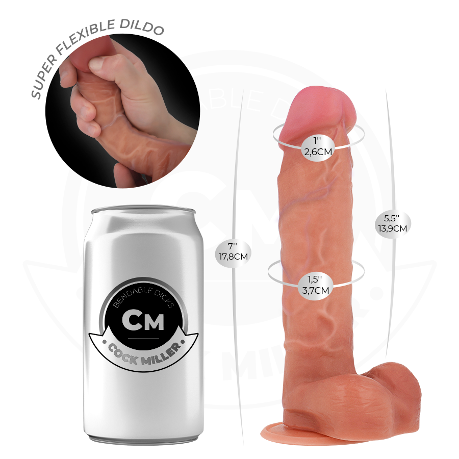 COCK MILLER - HYPERREALISTIC ARTICULABLE DILDO 17.8 CM - My naughty haven #
