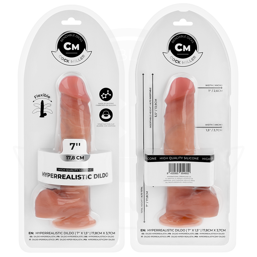COCK MILLER - HYPERREALISTIC ARTICULABLE DILDO 17.8 CM - My naughty haven #