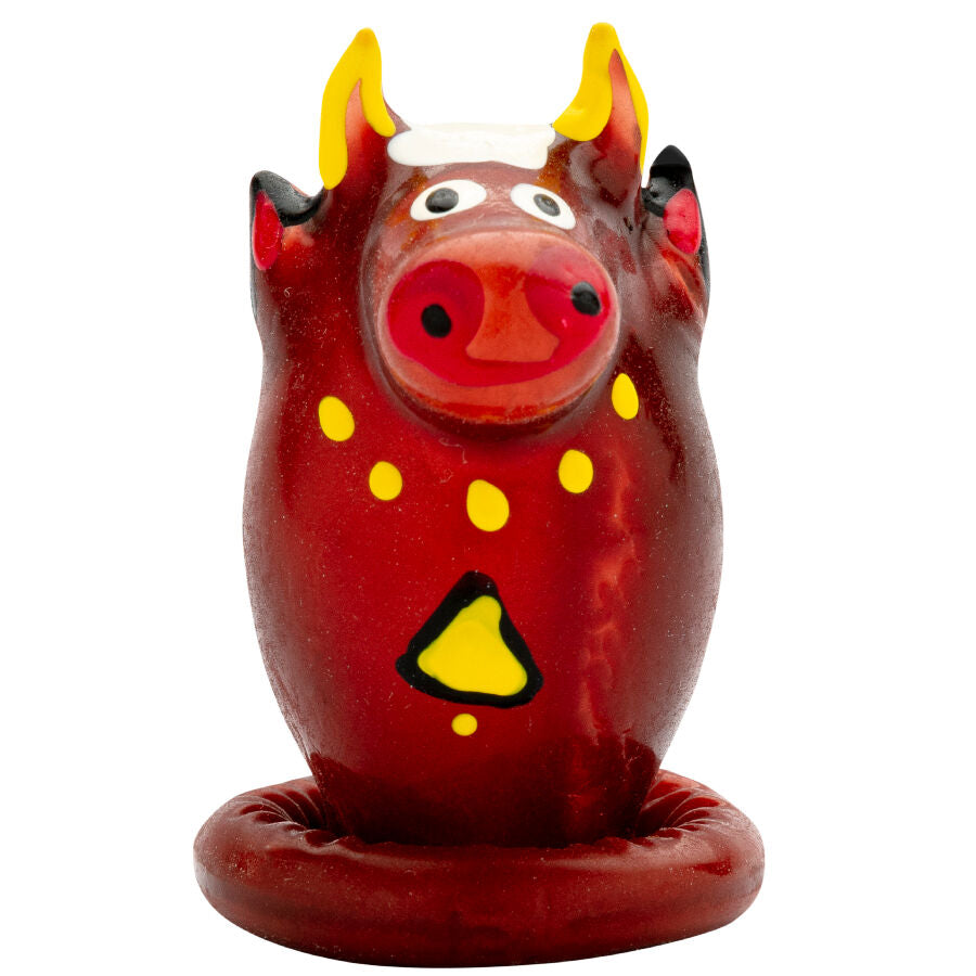CONDOMERIE - HANDPAINTED NOVELTY CONDOMS BULL MODEL 1 - My naughty haven #