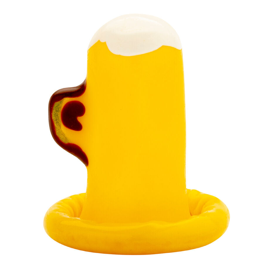 CONDOMERIE - HANDPAINTED NOVELTY CONDOMS GLASS OF BEER - My naughty haven #
