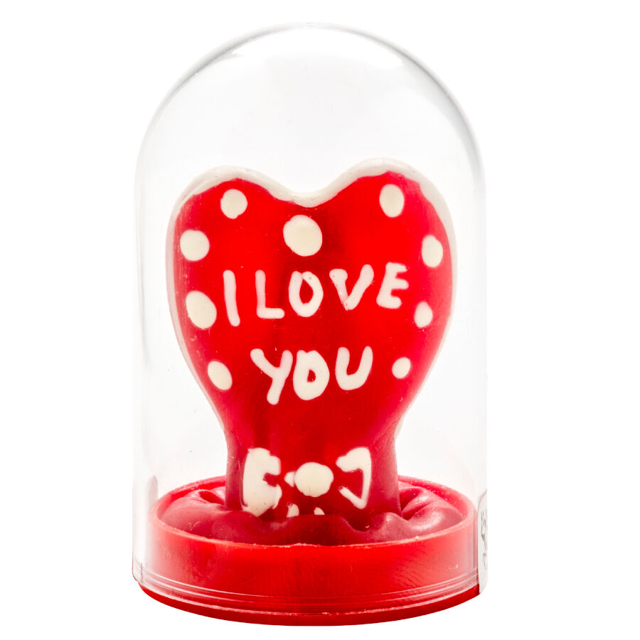CONDOMERIE - HANDPAINTED NOVELTY CONDOMS HEART - I LOVE YOU MODEL 1 - My naughty haven #