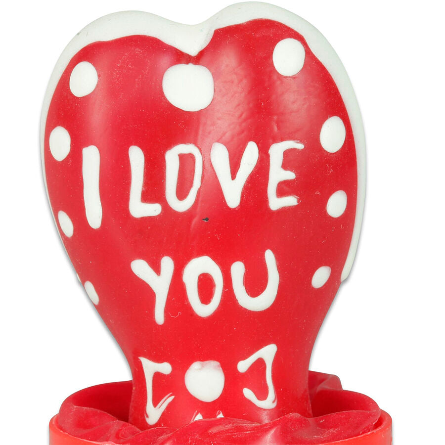 CONDOMERIE - HANDPAINTED NOVELTY CONDOMS HEART - I LOVE YOU MODEL 1 - My naughty haven #