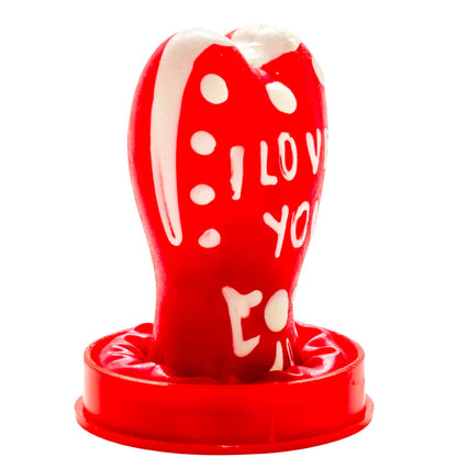CONDOMERIE - HANDPAINTED NOVELTY CONDOMS HEART - I LOVE YOU MODEL 1 - My naughty haven #