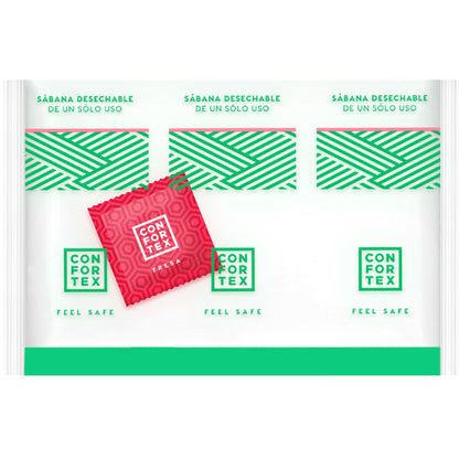 CONFORTEX - DISPOSABLE HYGIENIC SHEETS, INDIVIDUAL BAG + STRAWBERRY CONDOM - My naughty haven #