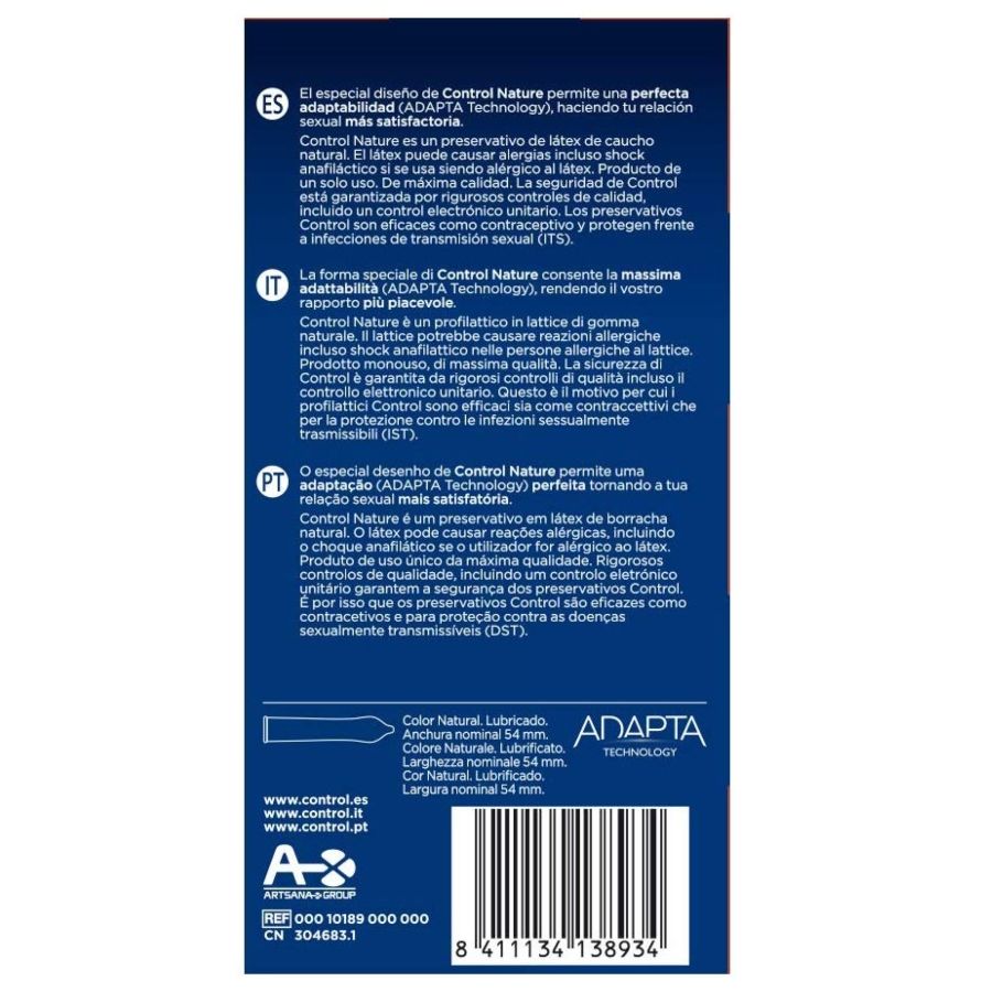 CONTROL - ADAPTA NATURE CONDOMS 24 UNITS - My naughty haven #