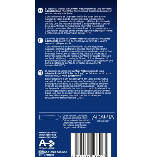 CONTROL - ADAPTA NATURE CONDOMS 6 UNITS - My naughty haven #
