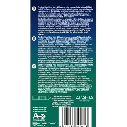 CONTROL - NONSTOP DOTS AND LINES CONDOMS 12 UNITS - My naughty haven #