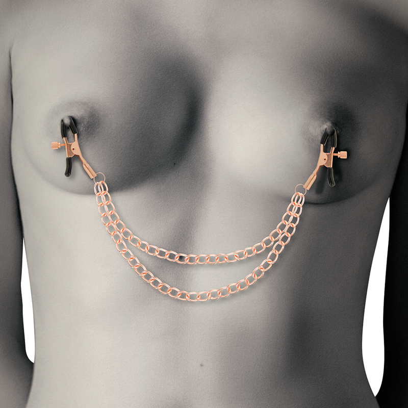 COQUETTE CHIC DESIRE - FANTASY METAL NIPPLE CLIPS WITH CHAIN - My naughty haven #