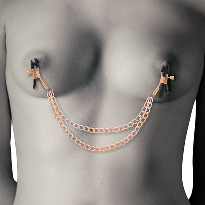 COQUETTE CHIC DESIRE - FANTASY METAL NIPPLE CLIPS WITH CHAIN - My naughty haven #