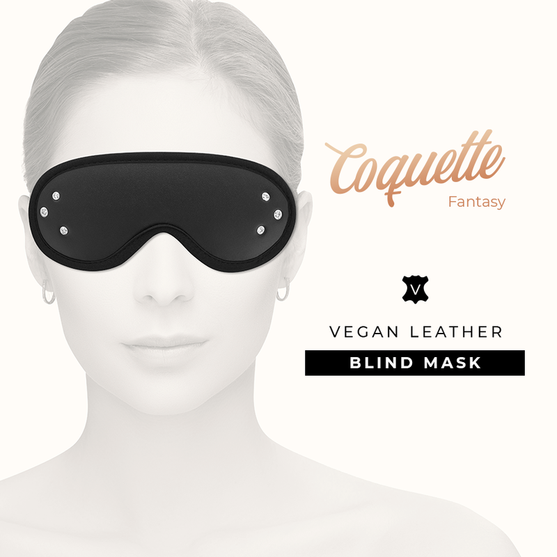 COQUETTE CHIC DESIRE - FANTASY VEGAN LEATHER BLIND MASK WITH NEOPRENE LINING - My naughty haven #