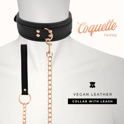 COQUETTE CHIC DESIRE - FANTASY VEGAN LEATHER COLLAR WITH NEOPRENE LINING - My naughty haven #