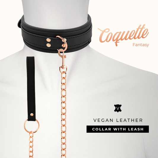 COQUETTE CHIC DESIRE - FANTASY VEGAN LEATHER COLLAR WITH NEOPRENE LINING - My naughty haven #