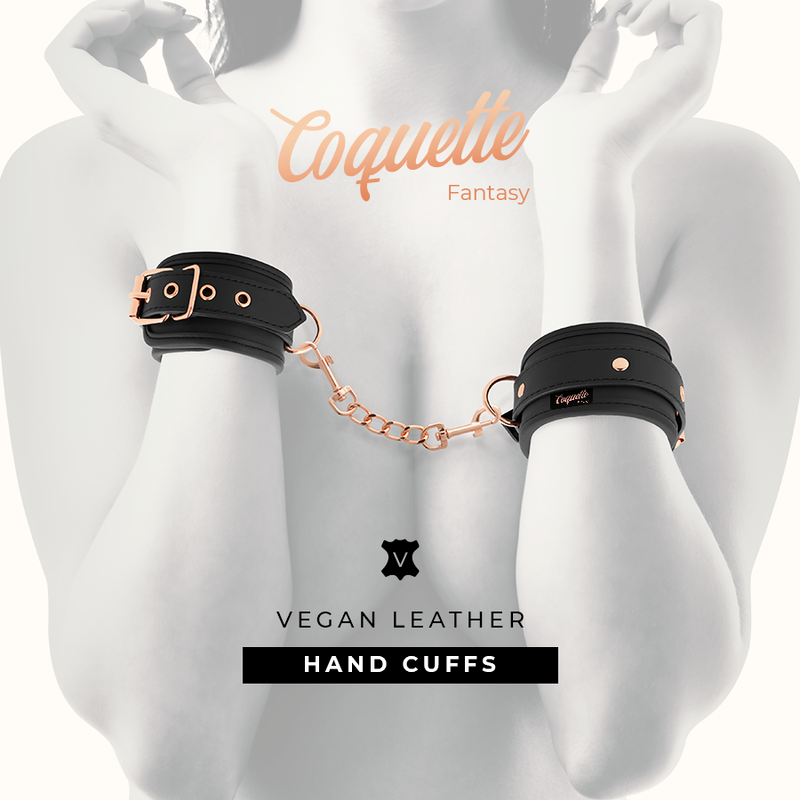 COQUETTE CHIC DESIRE - FANTASY VEGAN LEATHER HANDCUFFS - My naughty haven #