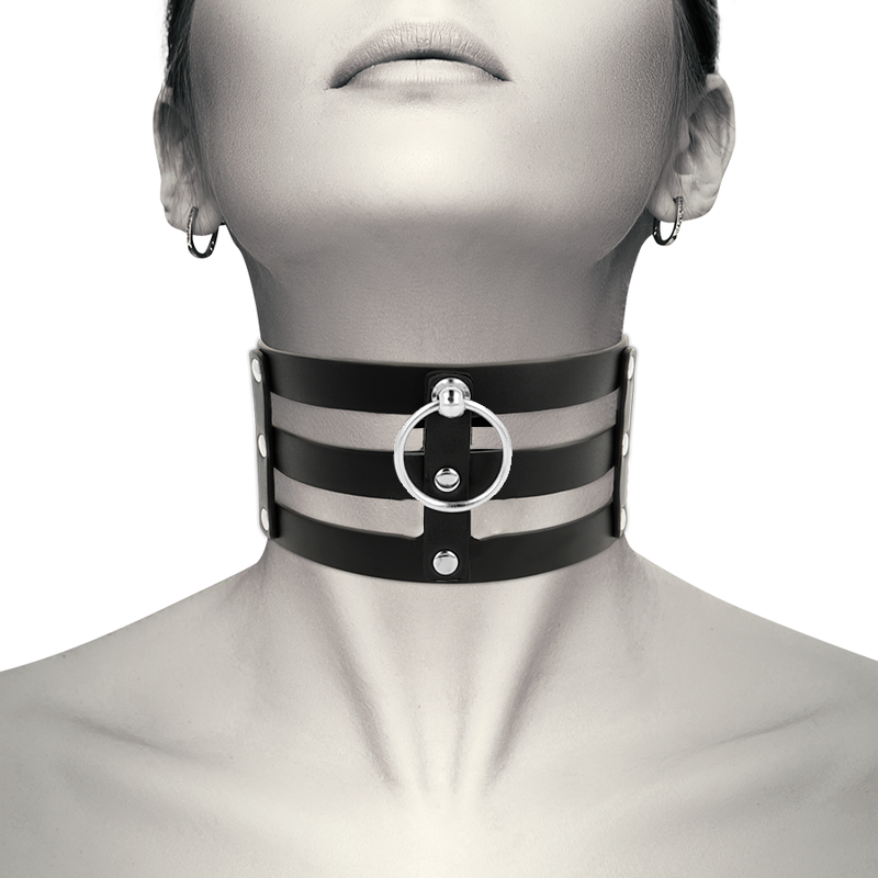 COQUETTE CHIC DESIRE - FETISH STYLE VEGAN LEATHER CHOKER - My naughty haven #