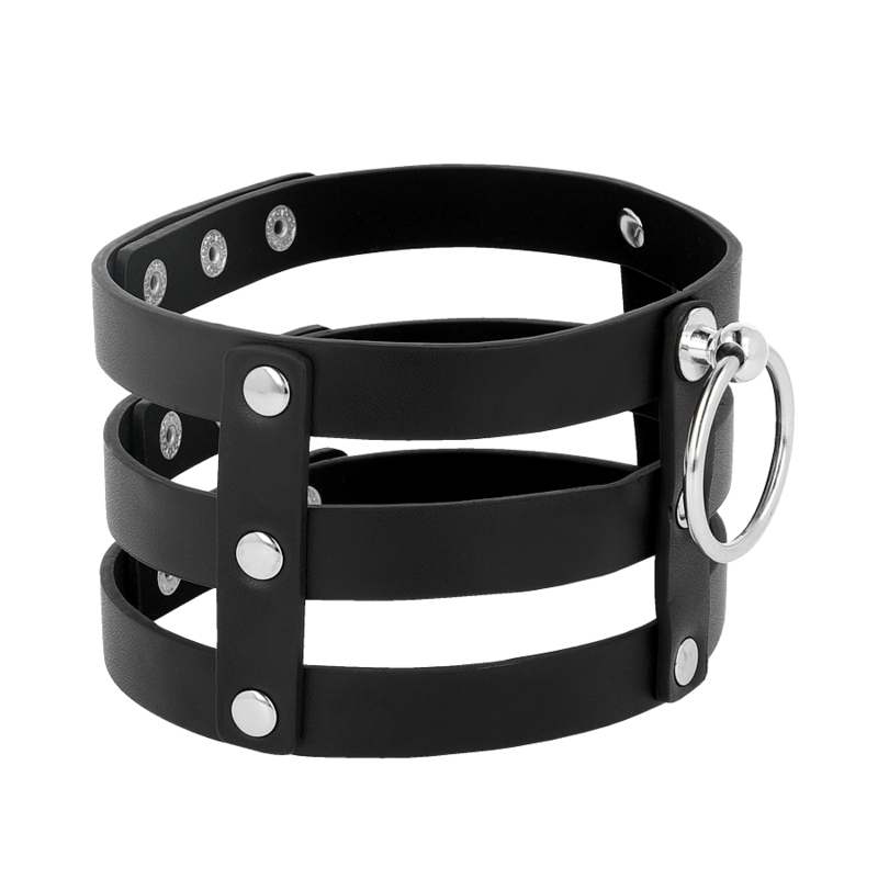 COQUETTE CHIC DESIRE - FETISH STYLE VEGAN LEATHER CHOKER - My naughty haven #