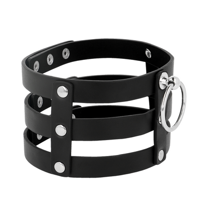 COQUETTE CHIC DESIRE - FETISH STYLE VEGAN LEATHER CHOKER - My naughty haven #