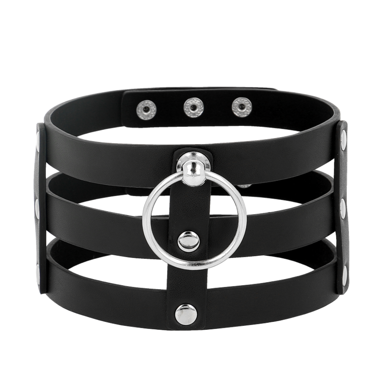 COQUETTE CHIC DESIRE - FETISH STYLE VEGAN LEATHER CHOKER - My naughty haven #