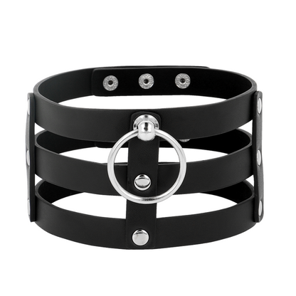 COQUETTE CHIC DESIRE - FETISH STYLE VEGAN LEATHER CHOKER - My naughty haven #