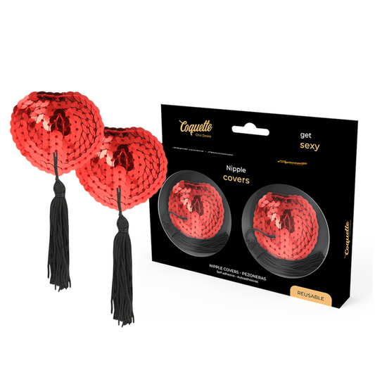 COQUETTE CHIC DESIRE - NIPPLE COVERS RED - My naughty haven #