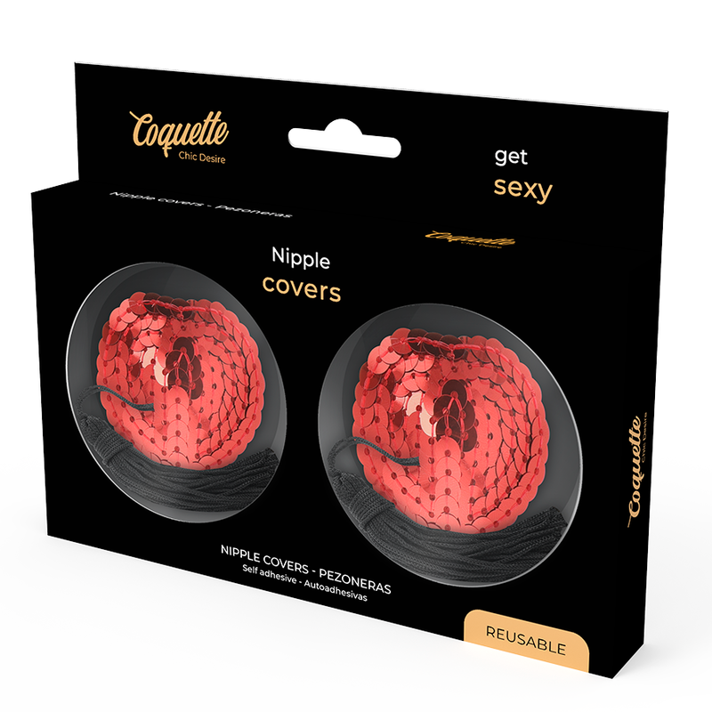 COQUETTE CHIC DESIRE - NIPPLE COVERS RED - My naughty haven #