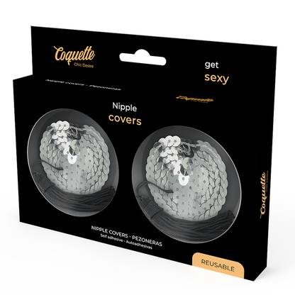 COQUETTE CHIC DESIRE - NIPPLE COVERS SILVER - My naughty haven #