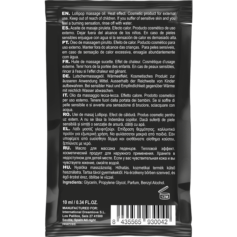 COQUETTE CHIC DESIRE - POCKET LOLLIPOP KISSABLE MASSAGE OIL HEATING SENSATION 10 ML - My naughty haven #