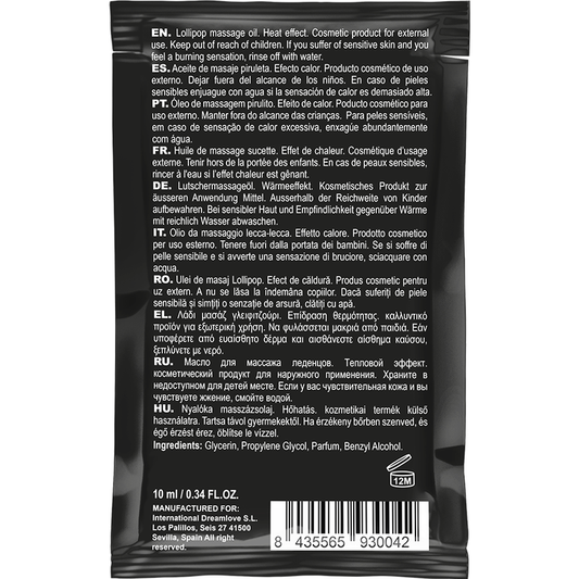 COQUETTE CHIC DESIRE - POCKET LOLLIPOP KISSABLE MASSAGE OIL HEATING SENSATION 10 ML - My naughty haven #