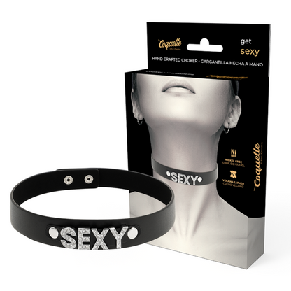 COQUETTE CHIC DESIRE - SEXY VEGAN LEATHER CHOKER - My naughty haven #
