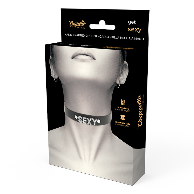 COQUETTE CHIC DESIRE - SEXY VEGAN LEATHER CHOKER - My naughty haven #