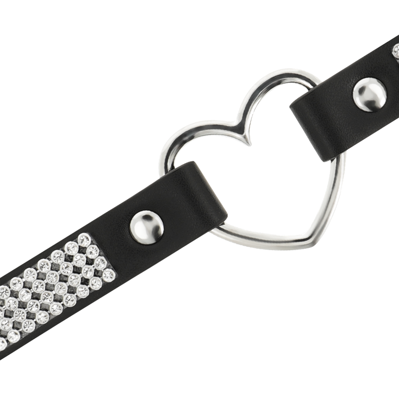 COQUETTE CHIC DESIRE - VEGAN LEATHER CHOKER WITH HEART - My naughty haven #