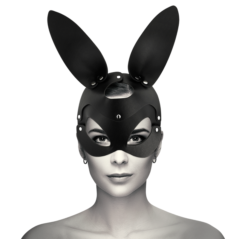 COQUETTE CHIC DESIRE - VEGAN LEATHER MASK WITH BUNNY EARS - My naughty haven #