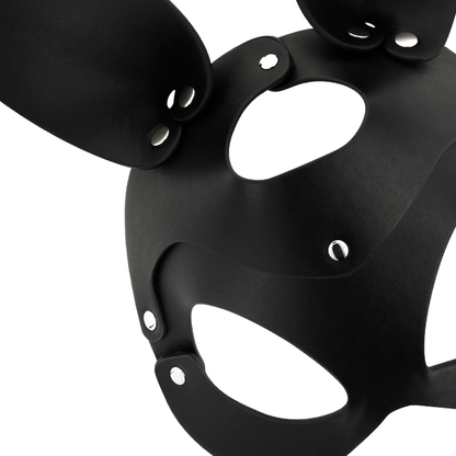 COQUETTE CHIC DESIRE - VEGAN LEATHER MASK WITH BUNNY EARS - My naughty haven #