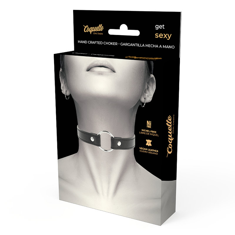 COQUETTE CHIC DESIRE - VEGAN LEATHER NECKLACE WOMAN ACCESSORY - My naughty haven #