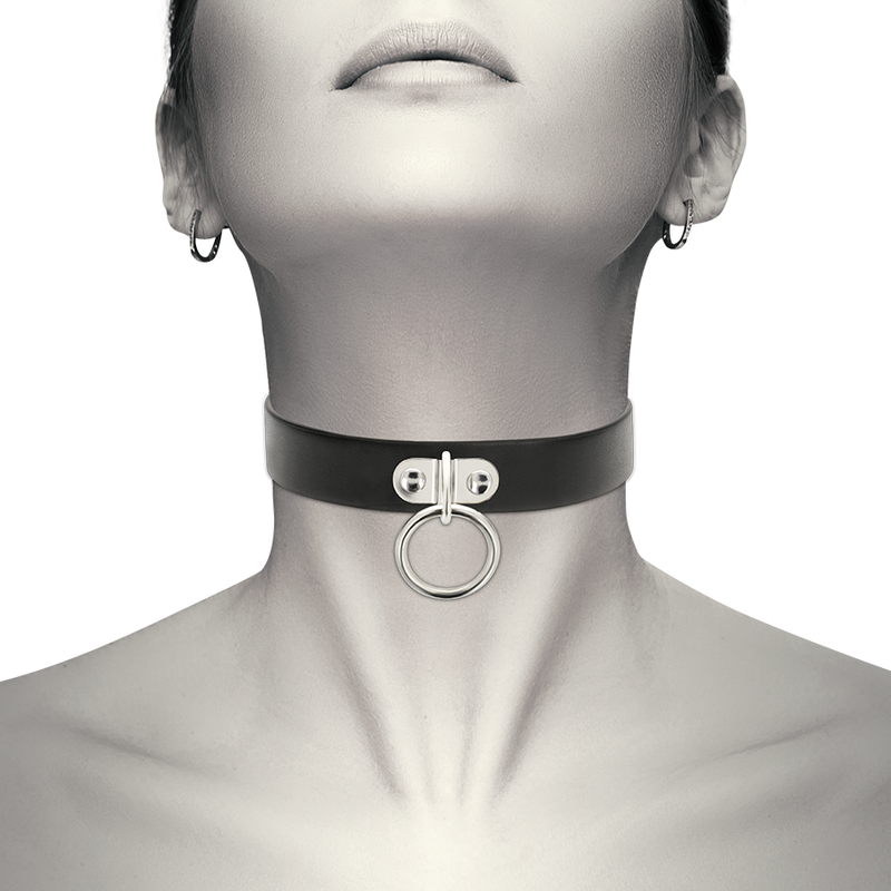 COQUETTE CHIC DESIRE - VEGAN LEATHER NECKLACE WOMAN FETISH ACCESSORY - My naughty haven #