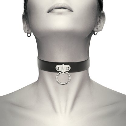 COQUETTE CHIC DESIRE - VEGAN LEATHER NECKLACE WOMAN FETISH ACCESSORY - My naughty haven #