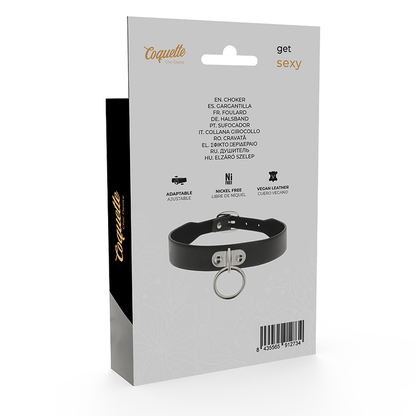 COQUETTE CHIC DESIRE - VEGAN LEATHER NECKLACE WOMAN FETISH ACCESSORY - My naughty haven #