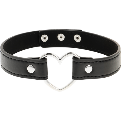 COQUETTE CHIC DESIRE - VEGAN LEATHER NECKLACE WOMAN HEART ACCESSORY - My naughty haven #