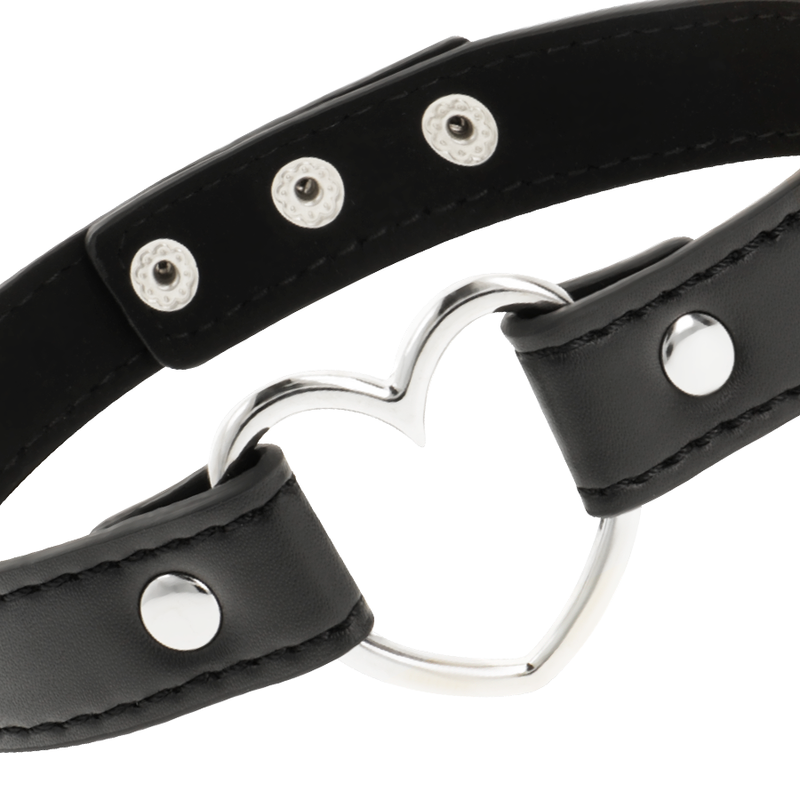 COQUETTE CHIC DESIRE - VEGAN LEATHER NECKLACE WOMAN HEART ACCESSORY - My naughty haven #